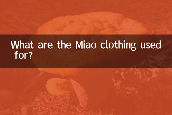What are the Miao clothing used for?
