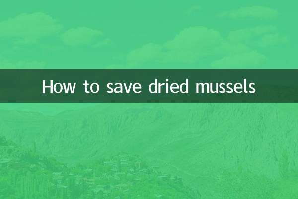 How to save dried mussels