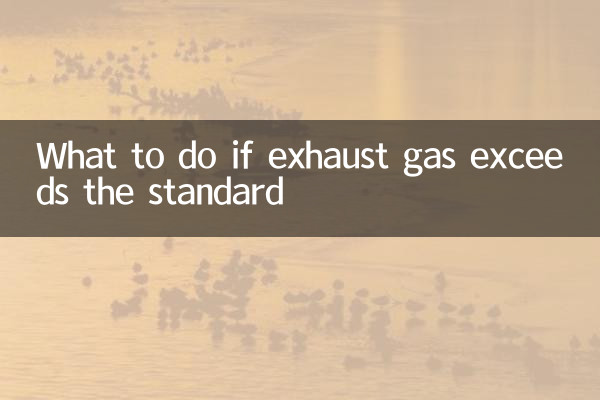 What to do if exhaust gas exceeds the standard