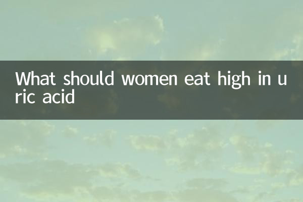 What should women eat high in uric acid