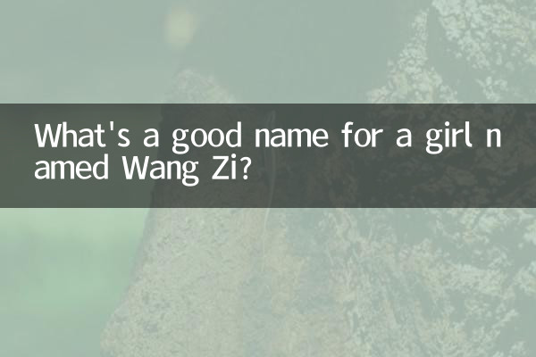 What's a good name for a girl named Wang Zi?
