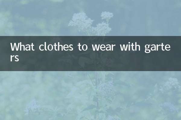 गार्टर के साथ कौन से कपड़े पहनने हैं