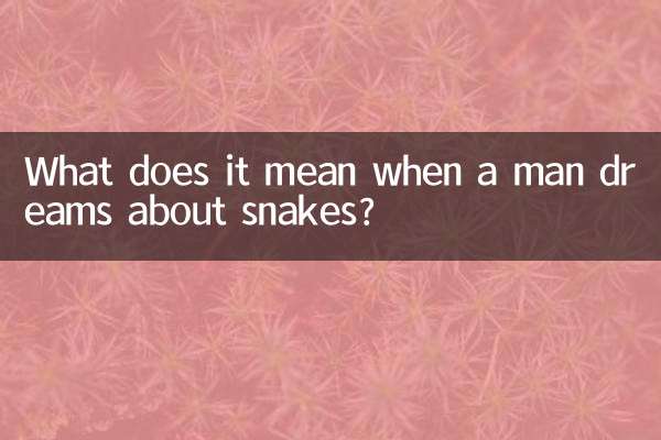 What does it mean when a man dreams about snakes?