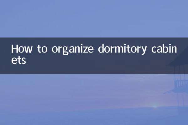 Comment organiser les armoires des dortoirs