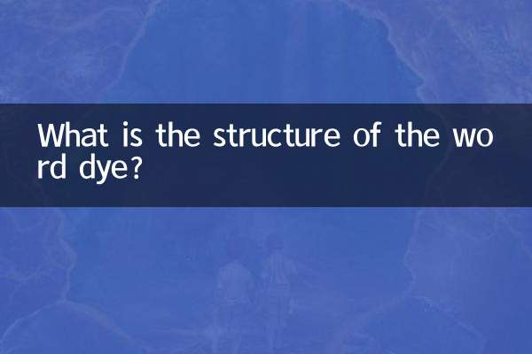 What is the structure of the word dye?