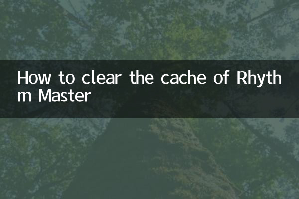 Rhythm Master 캐시를 지우는 방법