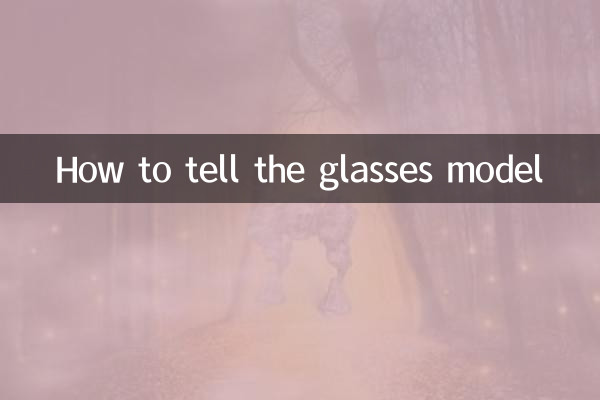 안경 모델을 알려주는 방법