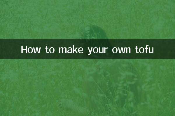 自分で豆腐を作る方法