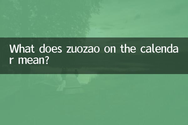 O que significa zuozao no calendário?