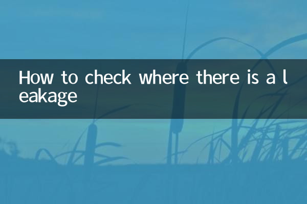 یہ کیسے چیک کریں کہ وہاں رساو کہاں ہے