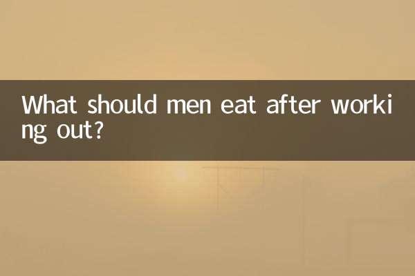 What should men eat after working out?