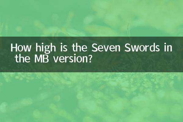 Quelle est la hauteur des Sept Épées dans la version MB ?
