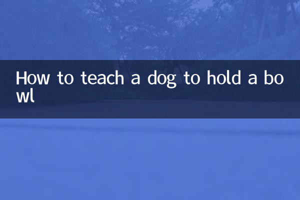 Как научить собаку держать миску