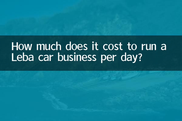 하루에 Leba 자동차 사업을 운영하는 데 드는 비용은 얼마입니까?