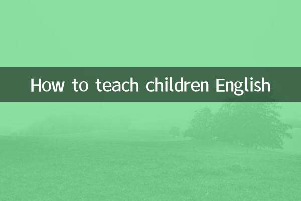 Comment enseigner l'anglais aux enfants