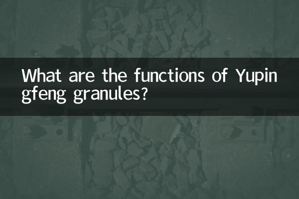 Quali sono le funzioni dei granuli Yupingfeng?