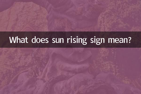 Was bedeutet das Sonnenaufgangszeichen?