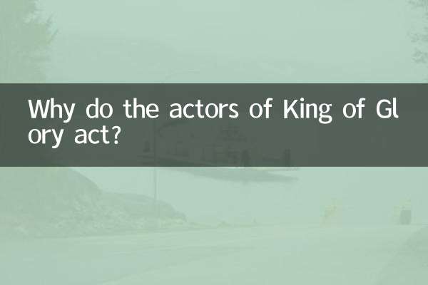 Perché recitano gli attori di King of Glory?