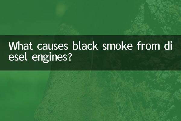 Cosa causa il fumo nero dai motori diesel?