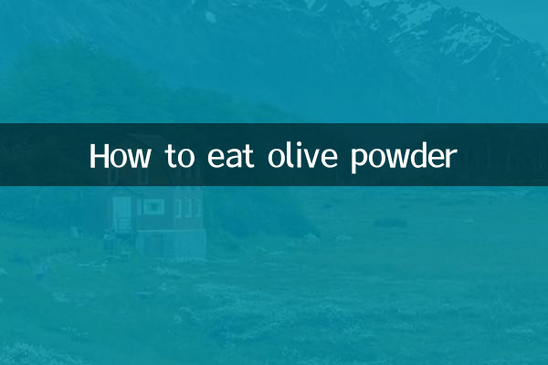 Wie man Olivenpulver isst