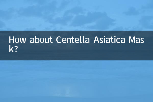 ¿Qué tal la mascarilla de Centella Asiática?