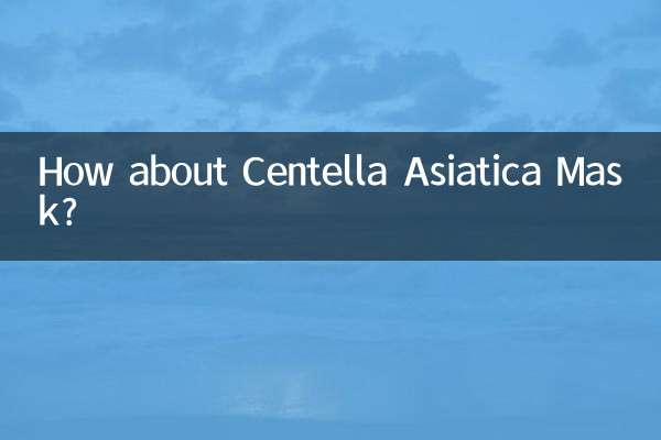 Wie wäre es mit der Centella Asiatica-Maske?