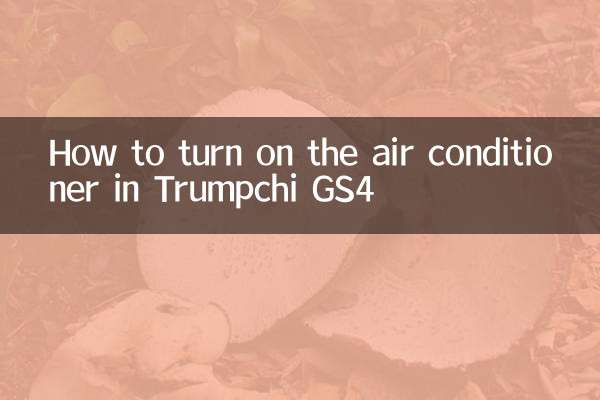 Trumpchi GS4에서 에어컨을 켜는 방법