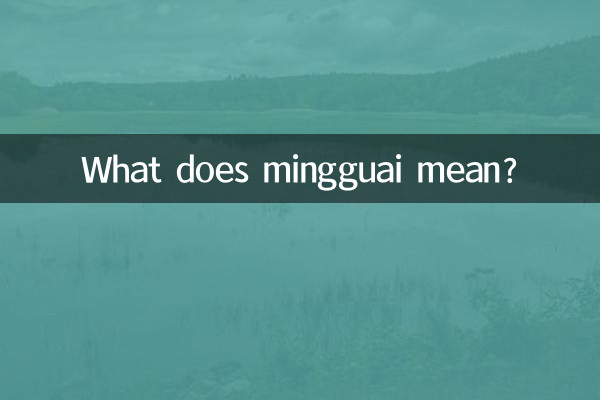 What does mingguai mean?