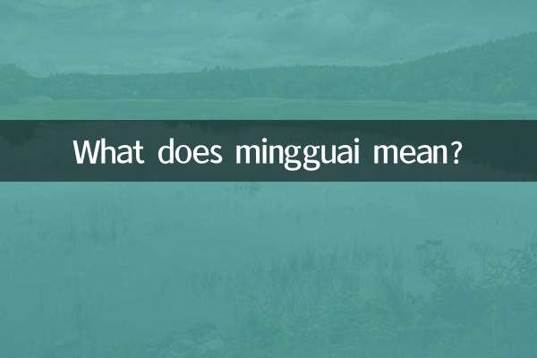 What does mingguai mean?