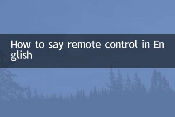 How to say remote control in English