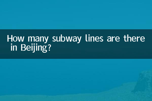 베이징에는 지하철 노선이 몇 개 있나요?