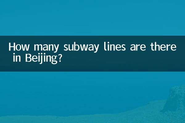 베이징에는 지하철 노선이 몇 개 있나요?