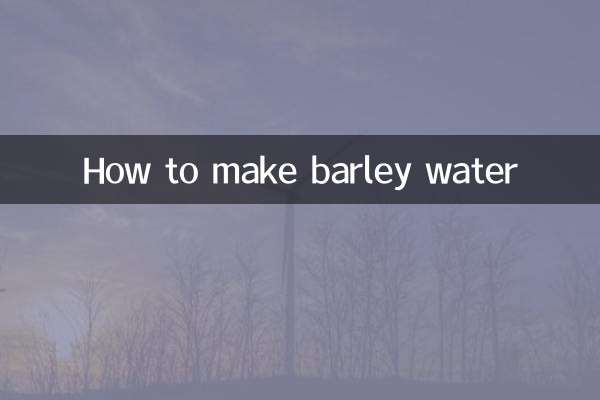 Wie man Gerstenwasser herstellt