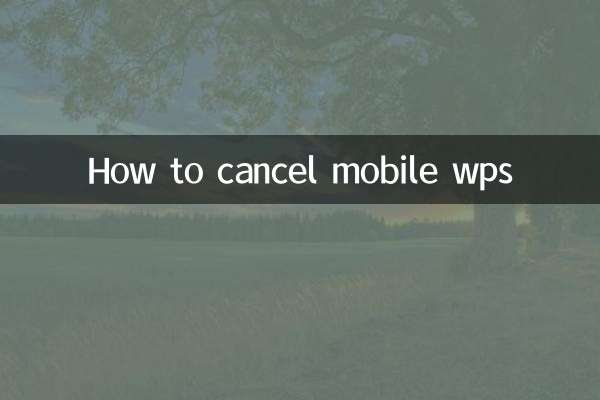 Comment annuler les WPS mobiles