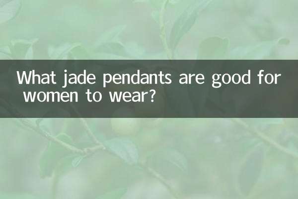 ¿Qué colgantes de jade son buenos para que los usen las mujeres?