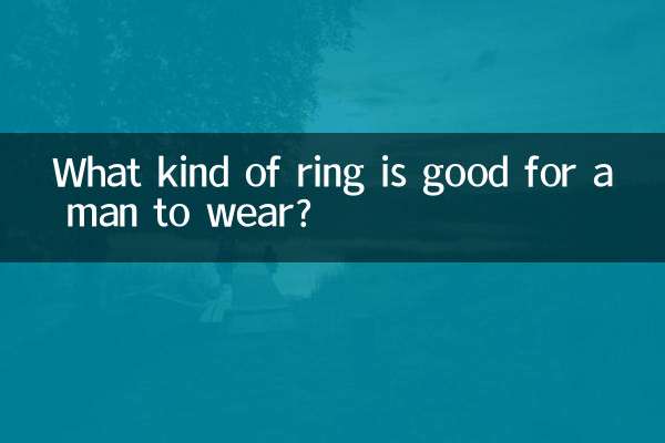 What kind of ring is good for a man to wear?