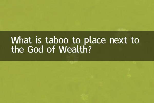 What is taboo to place next to the God of Wealth?