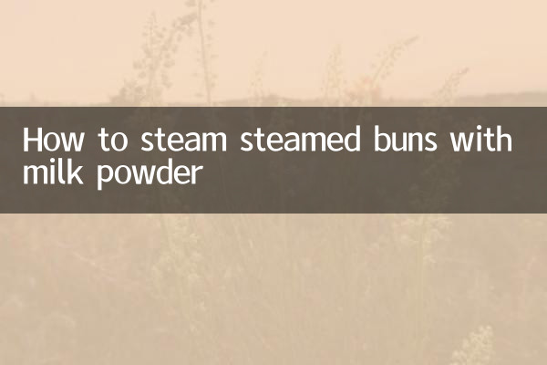 So dämpfen Sie Dampfbrötchen mit Milchpulver