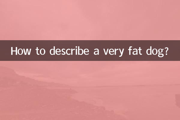 とても太った犬をどう表現すればいいでしょうか?