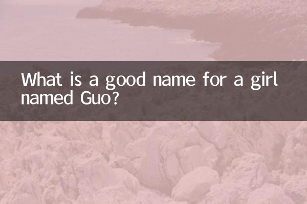 ¿Cuál es un buen nombre para una niña llamada Guo?