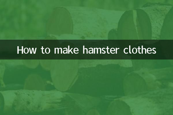 Cómo hacer ropa para hámster