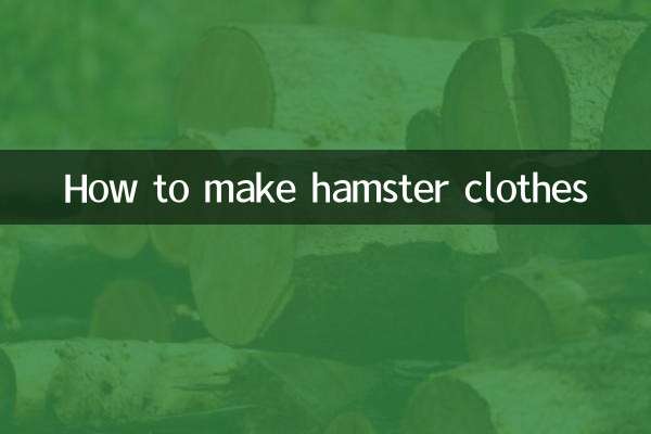 Cómo hacer ropa para hámster