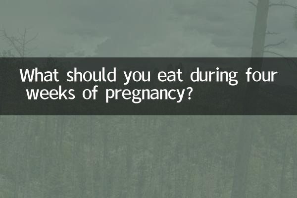 Was sollten Sie in der vierten Schwangerschaftswoche essen?