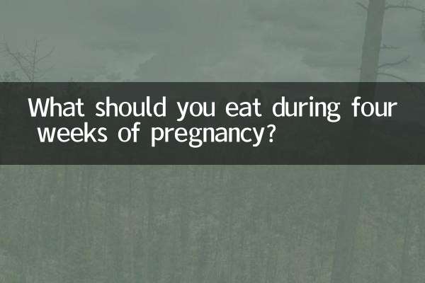 Was sollten Sie in der vierten Schwangerschaftswoche essen?