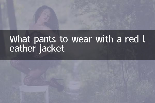 빨간 가죽 자켓에 어떤 바지를 입을까요?