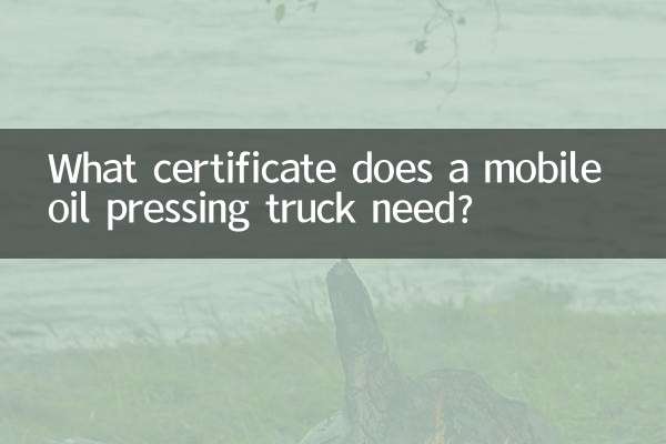 Di quale certificato ha bisogno un camion mobile per la spremitura dell'olio?