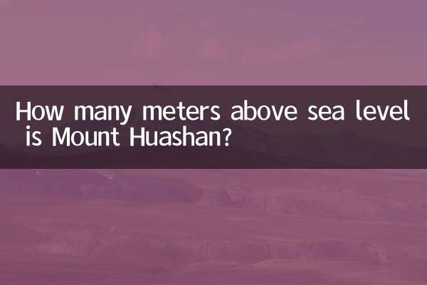 ¿A cuántos metros sobre el nivel del mar se encuentra el monte Huashan?