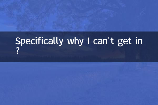 Konkret, warum ich nicht reinkomme?