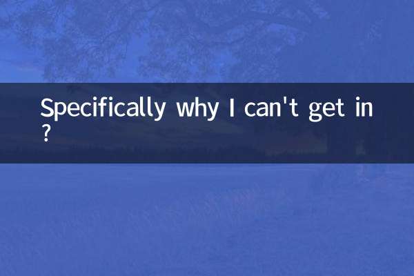 Konkret, warum ich nicht reinkomme?