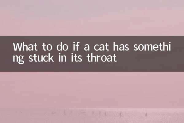 Cosa fare se il gatto ha qualcosa incastrato in gola?